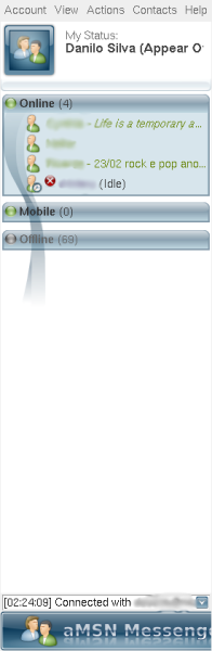 amsn contact window
